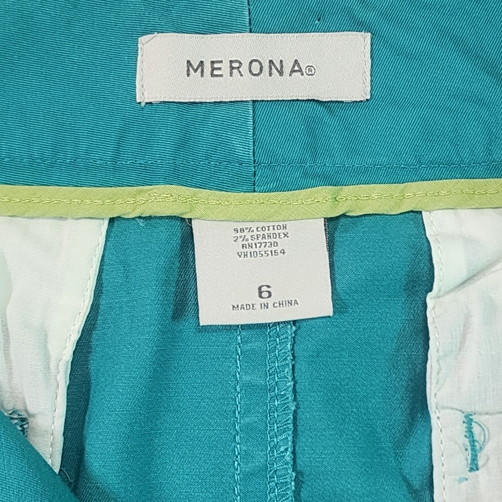Merona Womens Size 6 Teal Cotton Mini Skirt Coastal Y2K - Picture 3 of 10